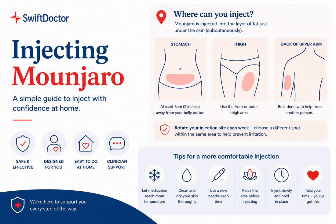 How to Inject Mounjaro + Where To Inject It On Your Body