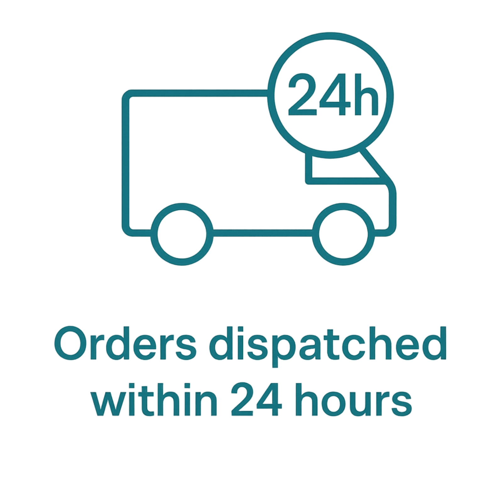 Orders dispatched within 24 hours (Monday to Friday)